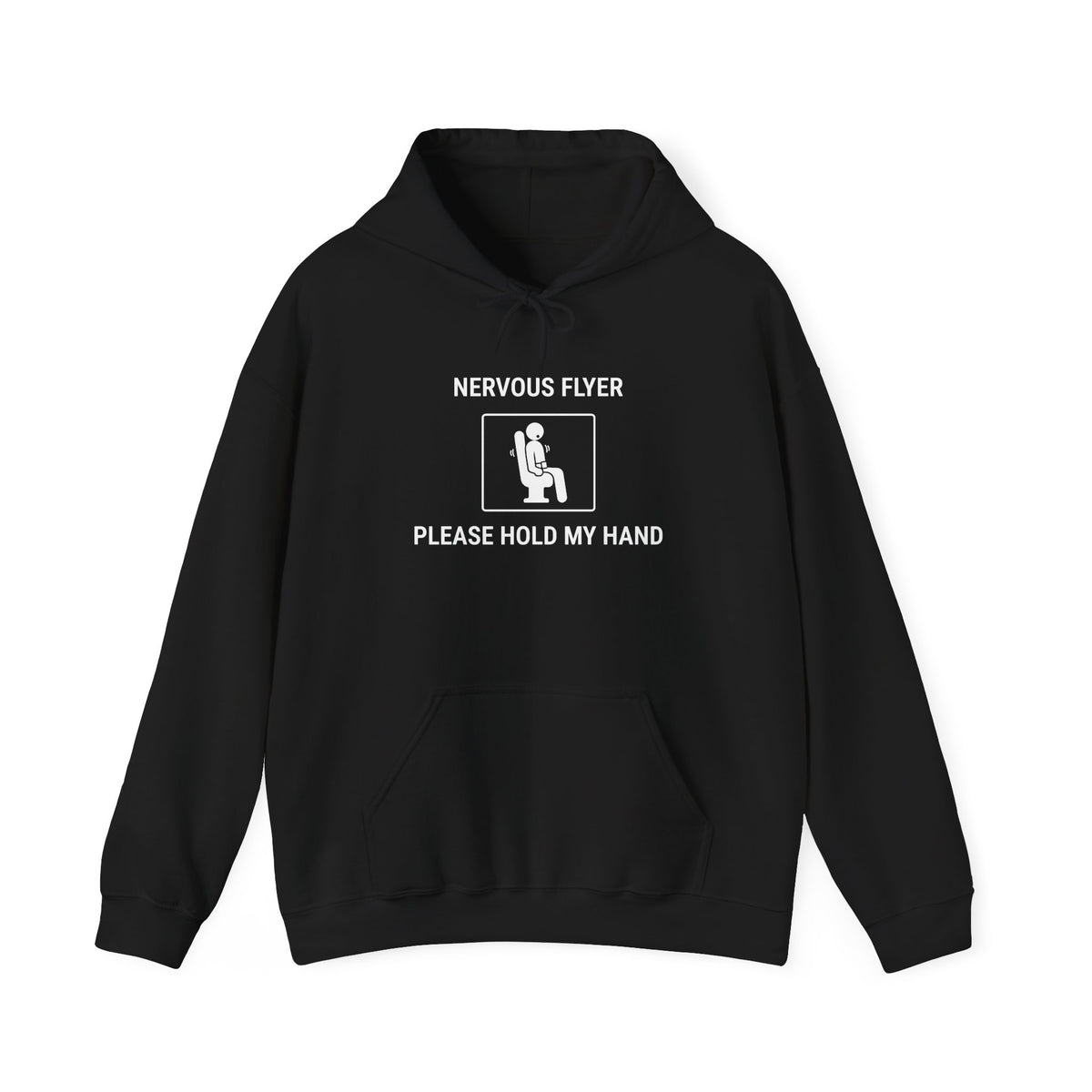 Nervous Flyer Please Hold My Hand - Funny Travel Hoodie - view 1