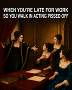 When You’re Late to Work - Funny T-Shirt (Female Character) - view 2
