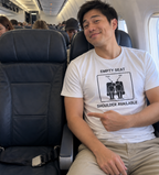 Empty Seat Shoulder Available - Funny Travel T-Shirt - view 2