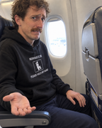 Nervous Flyer Please Hold My Hand - Funny Travel Hoodie - view 2