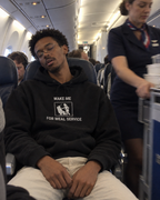 Wake Me for Meal Service - Funny Travel Hoodie - view 2