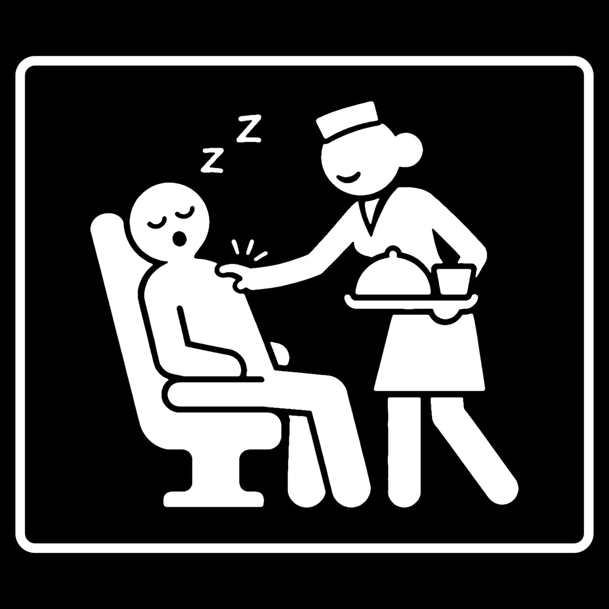 Wake Me for Meal Service - Funny Travel Hoodie - view 3