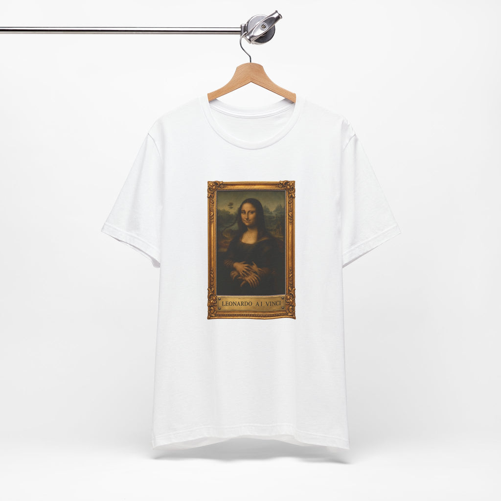 Leonardo A.I. Vinci - Funny Mona Lisa T-shirt - view 3