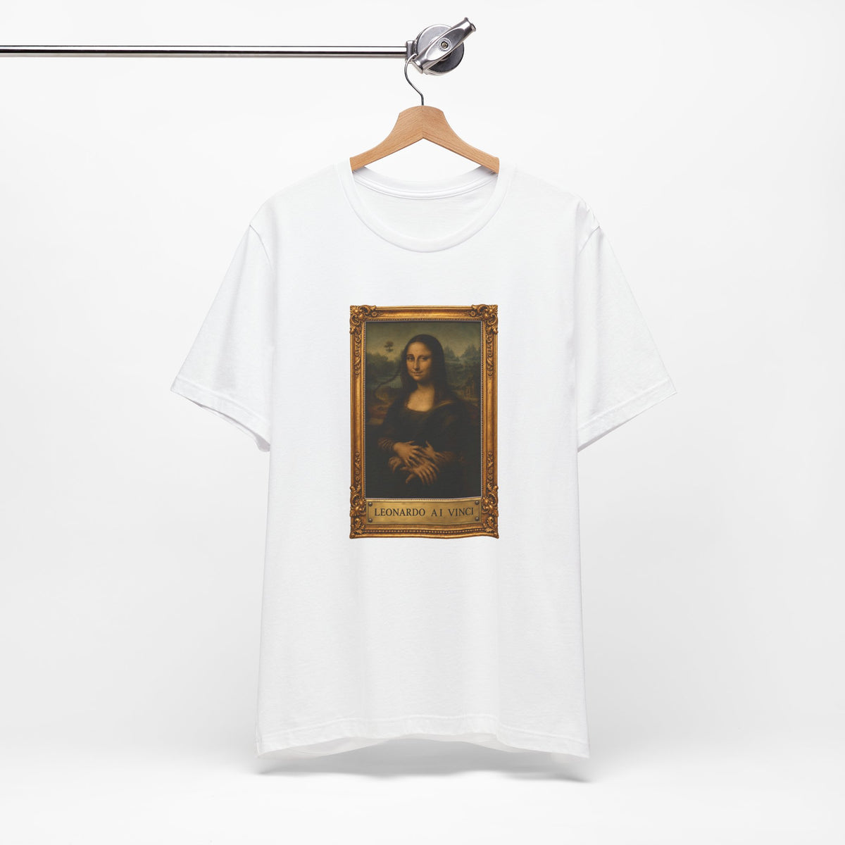 Leonardo A.I. Vinci - Funny Mona Lisa T-shirt - view 3