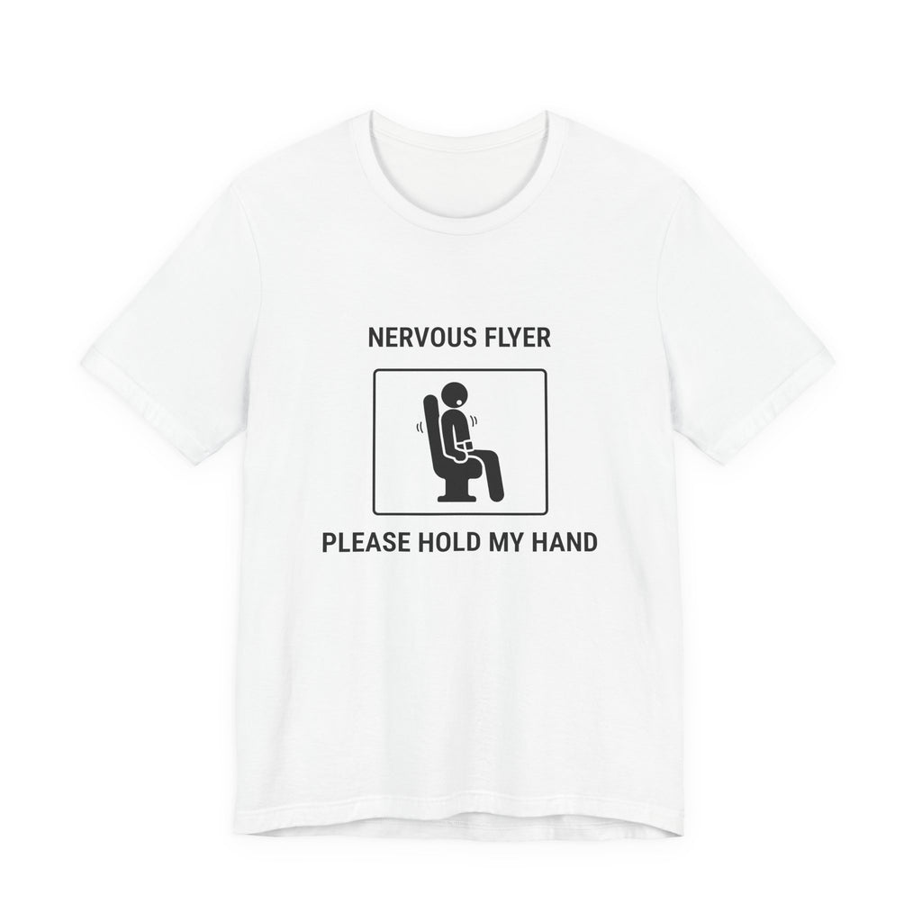 Nervous Flyer Please Hold My Hand - Funny Travel T-Shirt - view 1