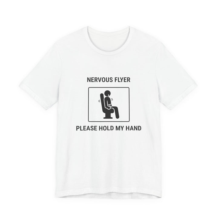 Nervous Flyer Please Hold My Hand - Funny Travel T-Shirt - view 1