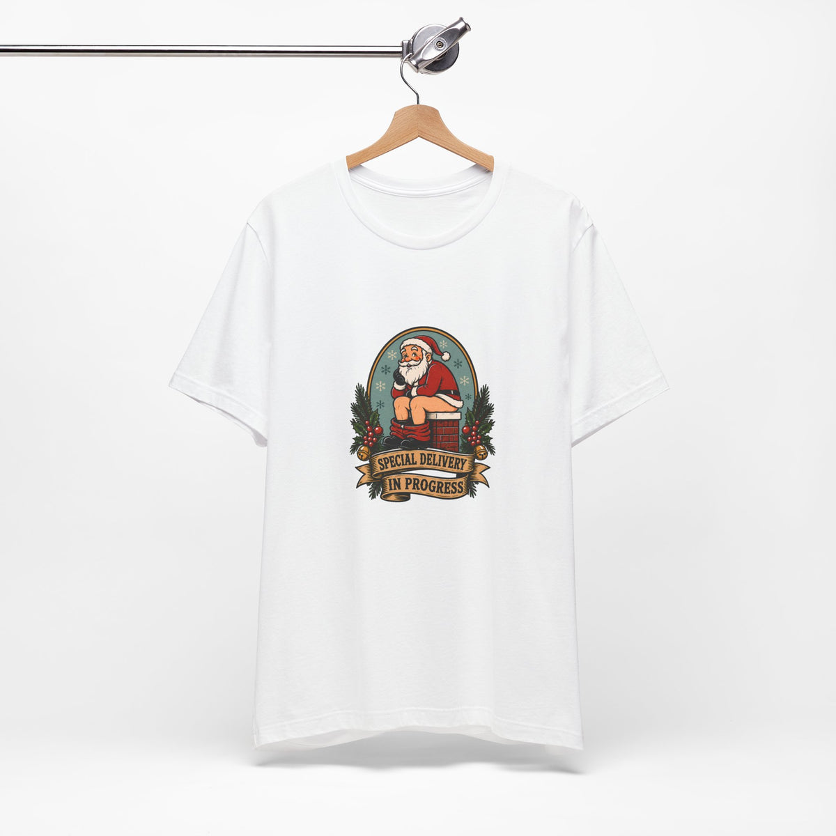 Special Delivery in Progress - Funny Santa T-Shirt - view 3