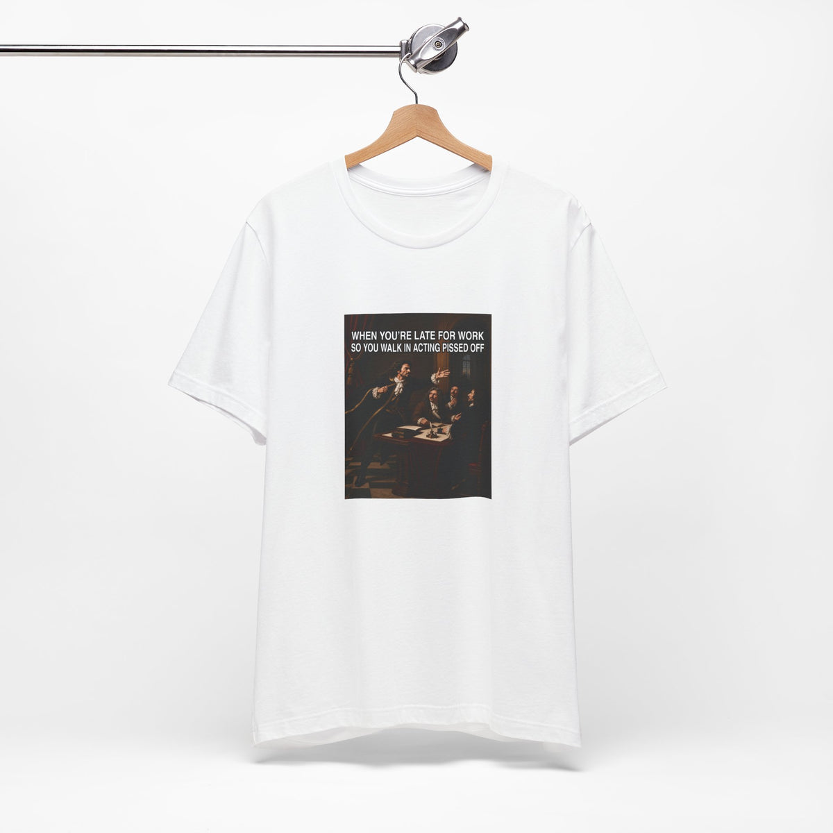 When You’re Late to Work - Funny T-Shirt (Male Character) - view 3